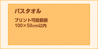 バスタオル プリント可能範囲 95x56cm以内